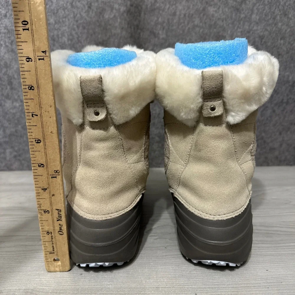 Columbia‎ Sierra Summette Winter Boots Womens 10 Tan Brown Faux Fur Suede